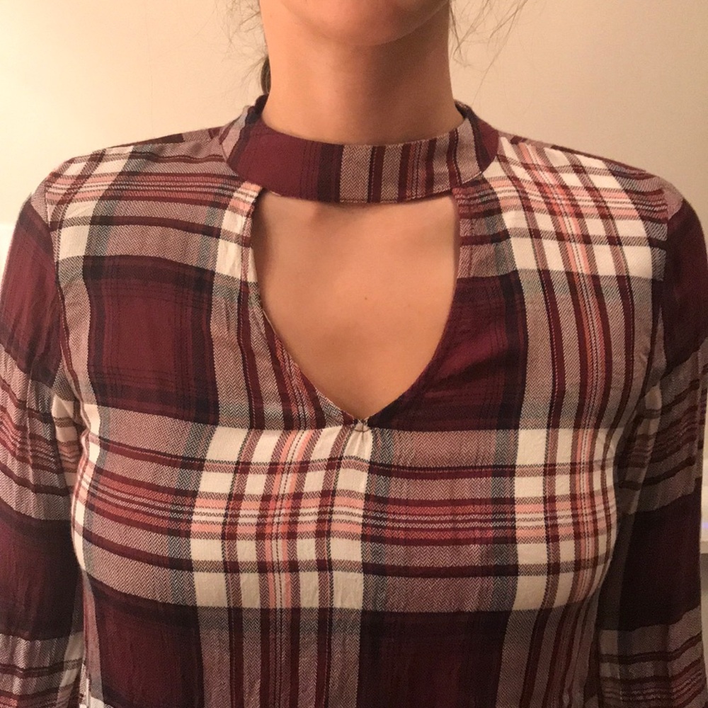 Plaid blouse
